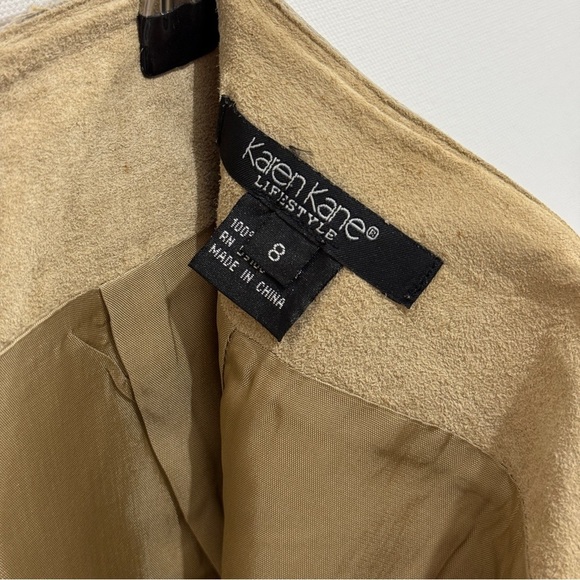 Karen Kane Fit & Flare Suede Leather Midi Skirt Size 8 - Picture 8 of 10